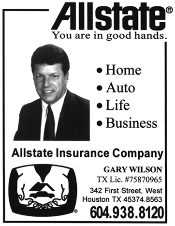 Gary Wilson, Allstate Insurance Company advertisement
